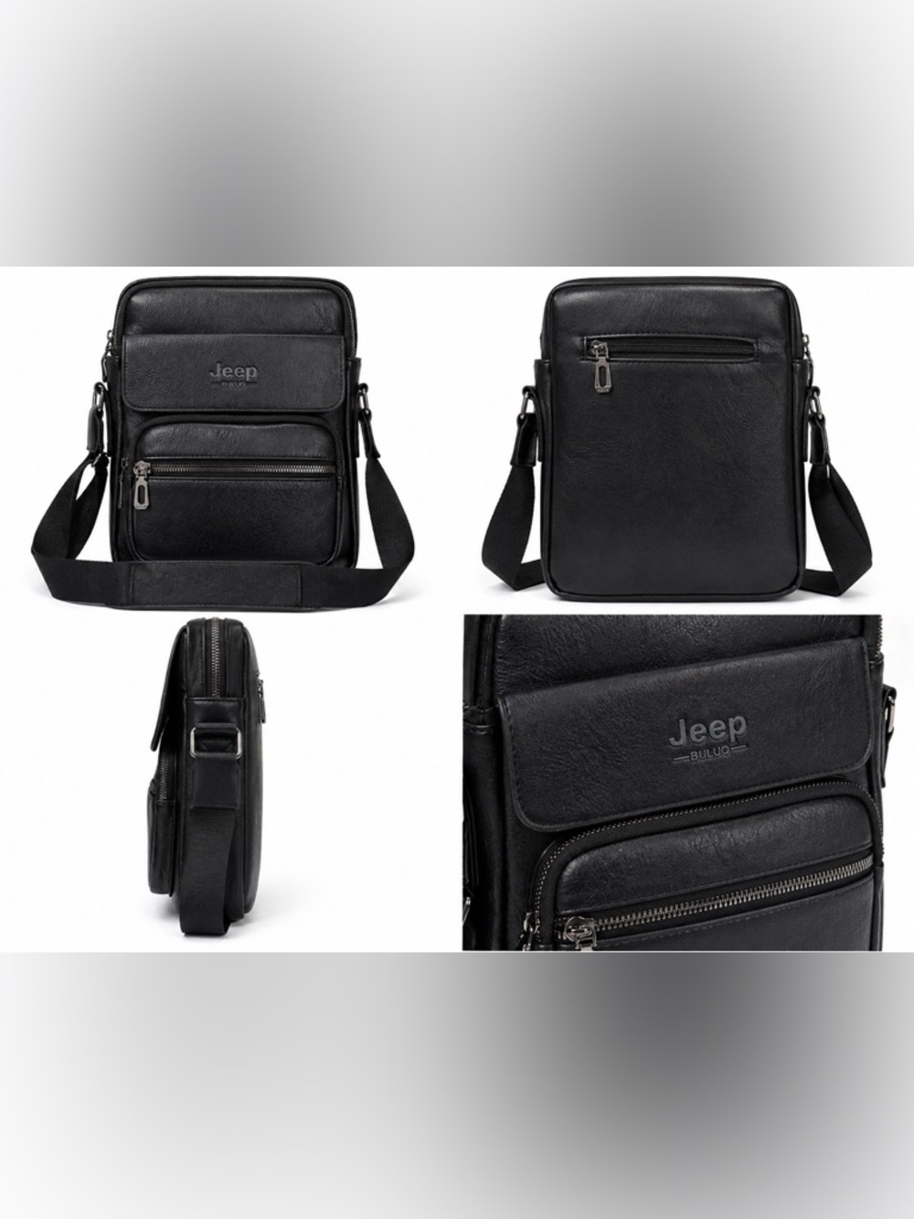 Jeep Buluo Black Crossbody Bag | Like New | Men’s Shoulder Bag | Multi Pocket